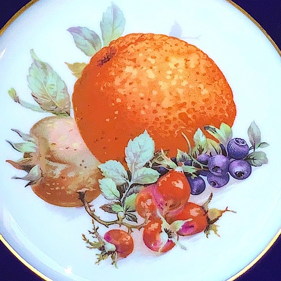 ROSENTHA-CONTINENTAL SALAD PLATE ORANGE WESTERN GERMANY PORCELAIN  7 1/2 VINTAGE - Picture 2 of 7